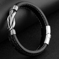 Leather wristband - Forever connected - To my Dad