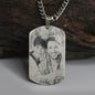 Photo Engraved Military Necklace - I Love You