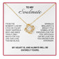 Sterling Silver Necklace - With Real Rose - To My Soulmate