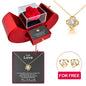Sterling Silver Necklace with Real Rose + FREE EARRINGS