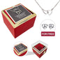 Engraved Necklace - With Real Rose + FREE EARRINGS