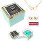 Engraved Necklace - With Real Rose + FREE EARRINGS