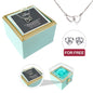 Engraved Necklace - With Real Rose + FREE EARRINGS