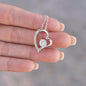 Sterling Silver Necklace - With Real Rose - Boyfriend´s Mom