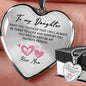 Heart necklace - To my Daughter