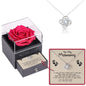 Sterling Silver Necklace with Rose Box - To my Mommy