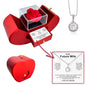 White Gold Necklace - With Real Rose - Future Wife