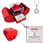 Sterling Silver Necklace - With Real Rose - To my Mom