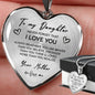Heart necklace - To my daughter from Mom