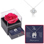 White Gold Necklace with Rose Box - Nr.1 Mother