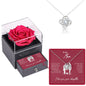 White Gold Necklace with Rose Box - Nr.1 Mother