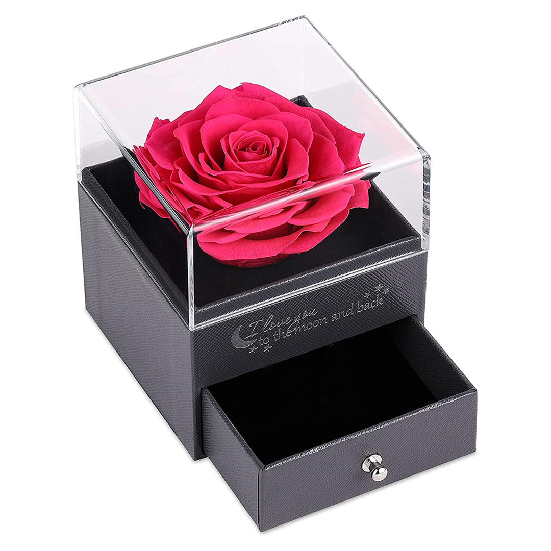 Gift box with real rose