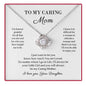 White Gold Necklace - With Real Rose - Caring Mom