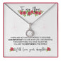Sterling Silver Necklace - With Real Rose - To my Mom