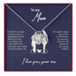 White Gold Necklace with Rose Box - Nr.1 Mother