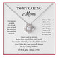 White Gold Necklace - With Real Rose - Caring Mom