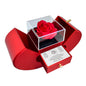 White Gold Necklace - With Real Rose - Caring Mom