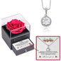 Sterling Silver Necklace with Rose Box - To My Mom