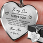 Heart necklace - To my Son from Mom