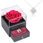 White Gold Necklace with Rose Box - Nr.1 Mother
