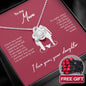 White gold necklace - Mother + 10 roses FREE