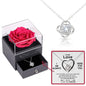 White Gold Necklace with real Rose Gift Box - To my Love