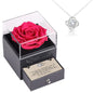 Sterling Silver Necklace with Rose Box - To my Mommy