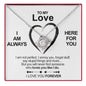 White Gold Necklace with real Rose Gift Box - To my Love