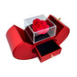 Heart gift box with real rose