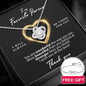 White gold necklace - Favorite Person + bracelet FREE