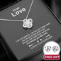 White gold necklace - To my Love + earrings FREE
