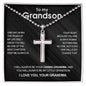 Luxury cross necklace - to my Grandson