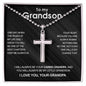 Luxury cross necklace - to my Grandson