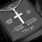 Stainless steel necklace - To my Son - courage