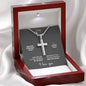 Stainless steel necklace - To my Son - courage