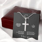 Stainless steel necklace - To my Son - courage