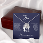 White gold necklace - World's best Mom