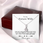 Sterling silver Necklace - Future Wife + Earrings FREE