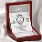 White gold necklace - To my Love - I love you