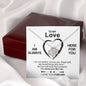 White gold necklace - To my Love - I love you