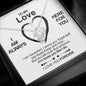 White gold necklace - To my Love - I love you