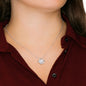 White Gold Necklace with Real Rose + Earrings & Bracelet