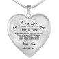 Heart necklace - To my Son from Mom
