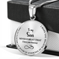 Stainless steel necklace - To my Son