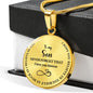 Stainless steel necklace - To my Son