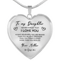 Heart necklace - To my daughter from Mom