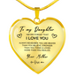 Heart necklace - To my daughter from Mom