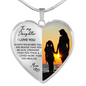 Heart necklace - To my daughter from Mom