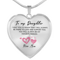 Heart necklace - To my Daughter