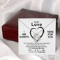 White gold necklace - To my Love